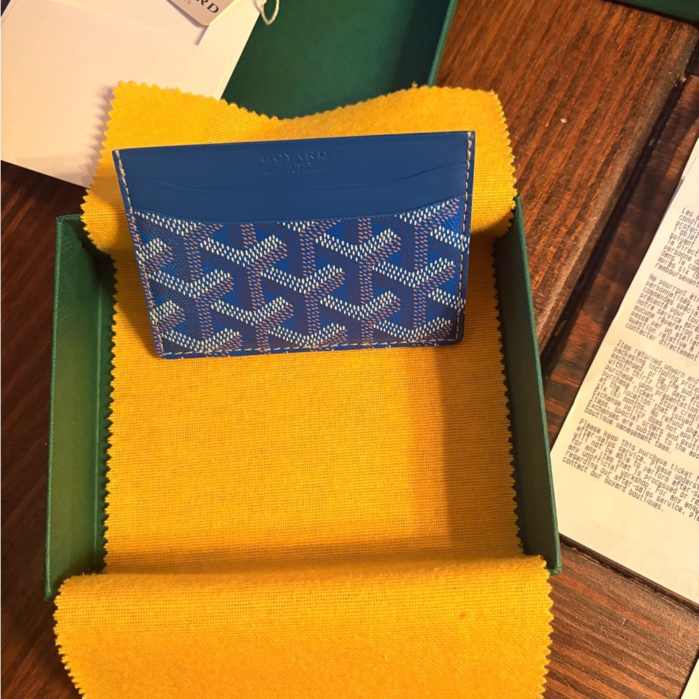Goyard Saint Sulpice Blue Card Holder - Picture 7 of 7